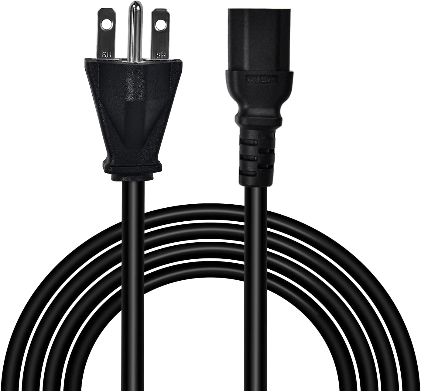 Power Extension Cord, 15ft 16AWG NEMA 6-15P to C13 Power Cable, Durable Power Extension Cable 240V, Stable Current Anti-Aging High Load Capacity and Wear-Resistance