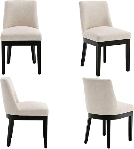 Miniatura 4 de VESCASA Sillas de comedor tapizadas de 18 pulgadas de ancho con respaldo acolchado de 13 pulgadas de alto, sillas de comedor modernas con patas de