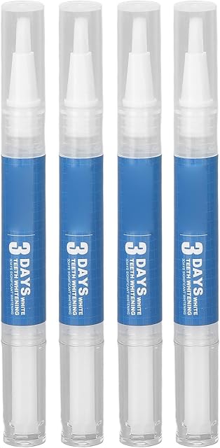 Teeth Whitening Pen(4 Pens), Teeth Stain Remover Overnight Teeth Whitening Pen for Whiten Teeth, Effective Painless, Travel-Friendly, Beautiful White Smile