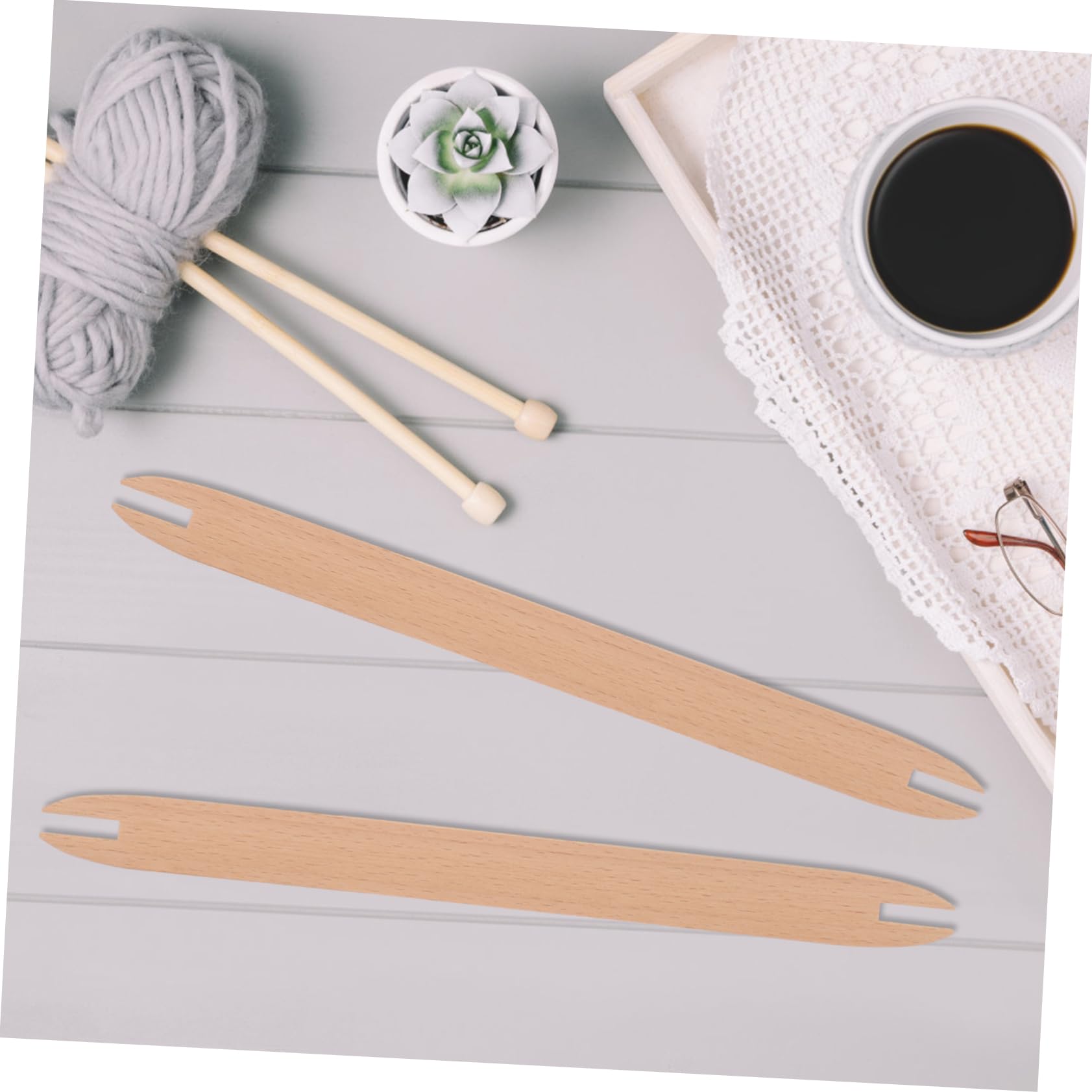 VILLCASE 4 Sätze Werkzeuge Zum Weben Von Wandteppichen Ständer Weben Handwerk Strickdecke Knüpf Und Webwerkzeuge Nähprodukte Häkelstich Gadget Kits Garnwickler 2 Stück * 4