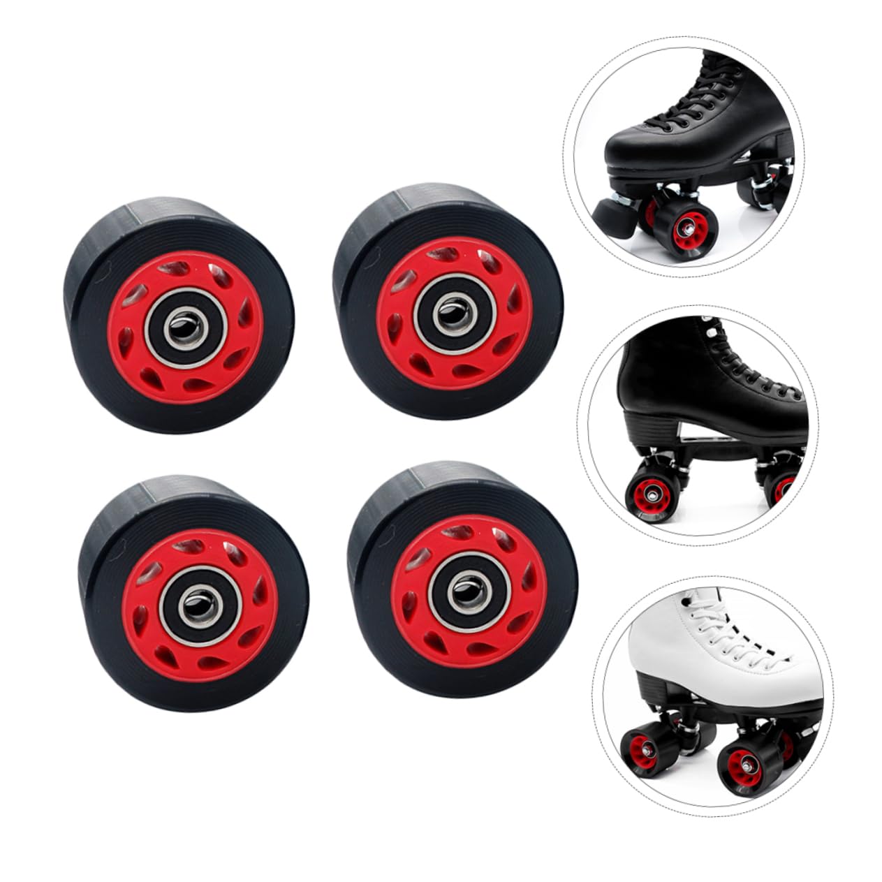 BESPORTBLE 1 Set 95a Hardness Inline Inline Wheels for Roller Skates Double Wheel Roller Skating Wheels Set