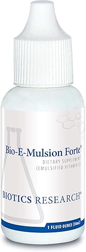 Biotics Research Bio E Mulsion Forte 1 onzas fluidas, 1.0 fl oz de vitamina E 30 UI/5 gotas, emulsionado, apoya la función celular, potente
