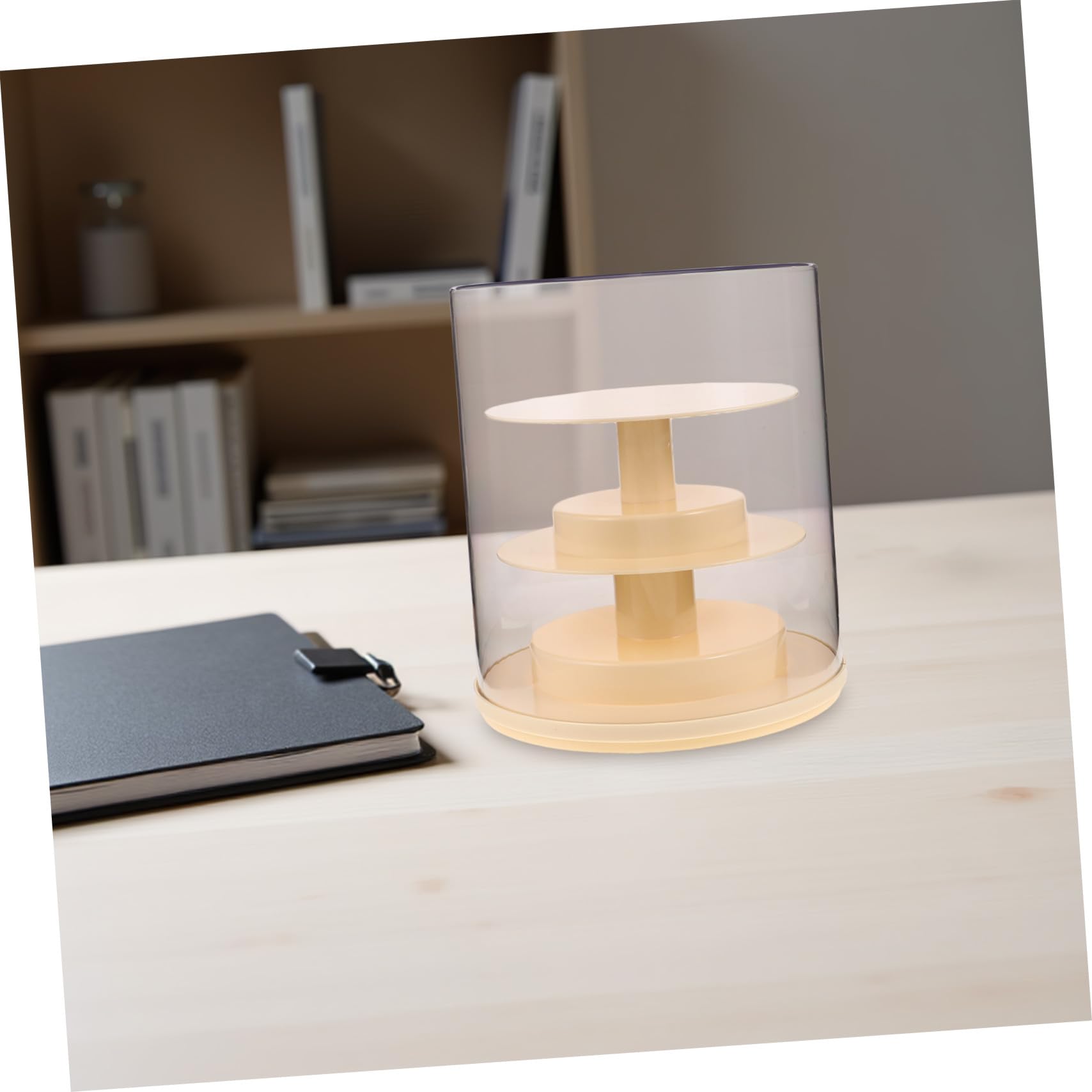 Vitrina Giratoria Transparente Caja Antipolvo para Minifiguras Vitrina de Colección para Exhibir Modelos Estante o Escritorio