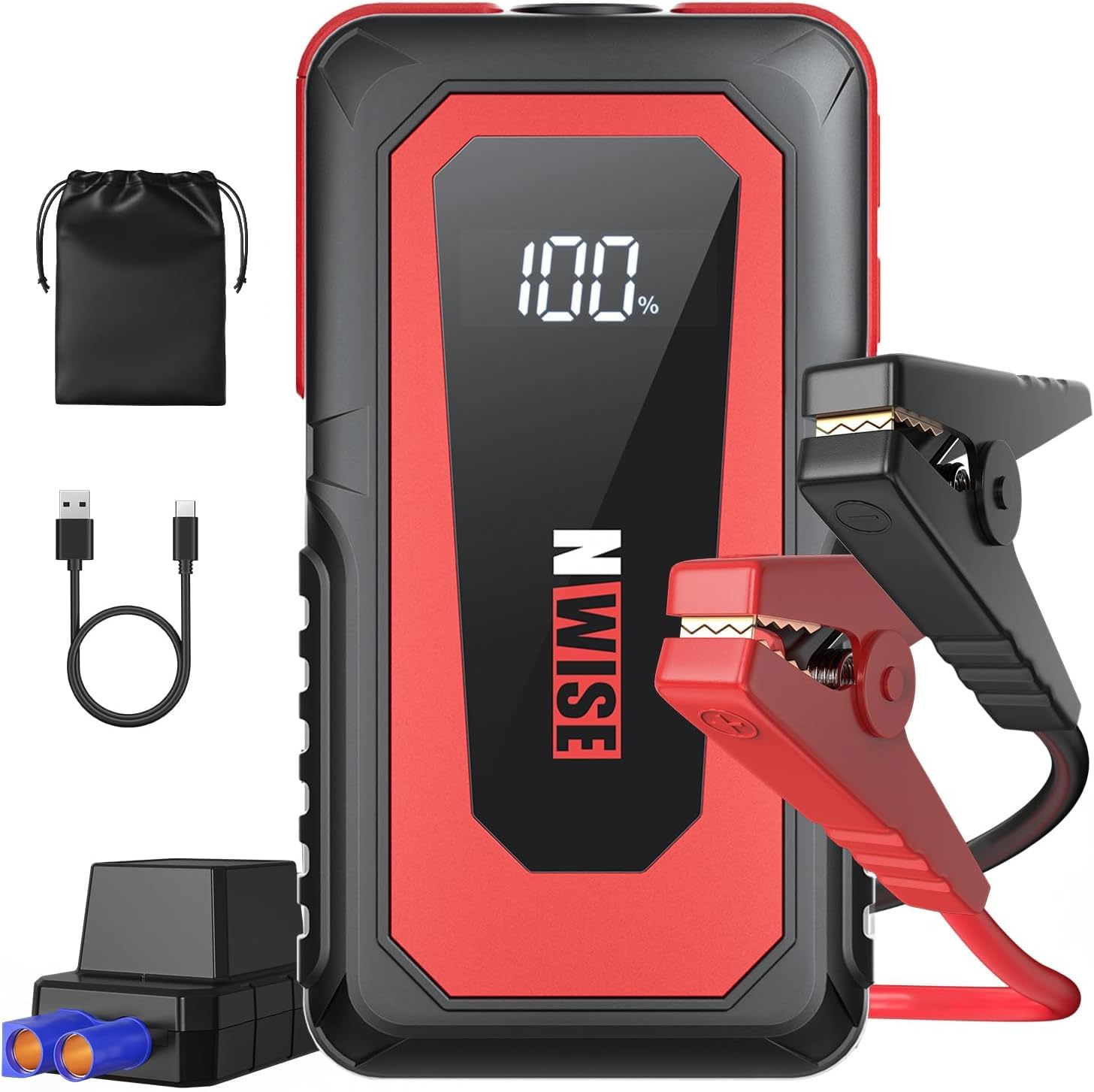 Amazon | NWISE ジャンプスターター 2000Aピーク電流 大容量 12V 車用