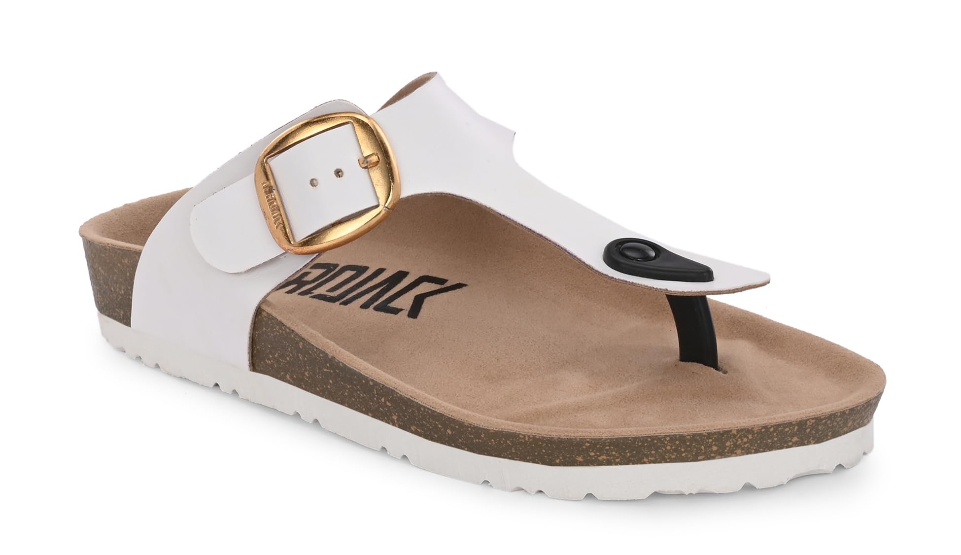 AFROJACK Synthetic Leather Sandals | Casual Sliders For Womens Stylish, Outdoor & Fashion Forward, Comfortable Cork Sandals for Women With Natural Cork and EVA Sole (sw760) (White, UK Footwear Size System, Adult, Women, Numeric, Medium, 8) (B0DG94XLFF) Amazon Price History, Amazon Price Tracker