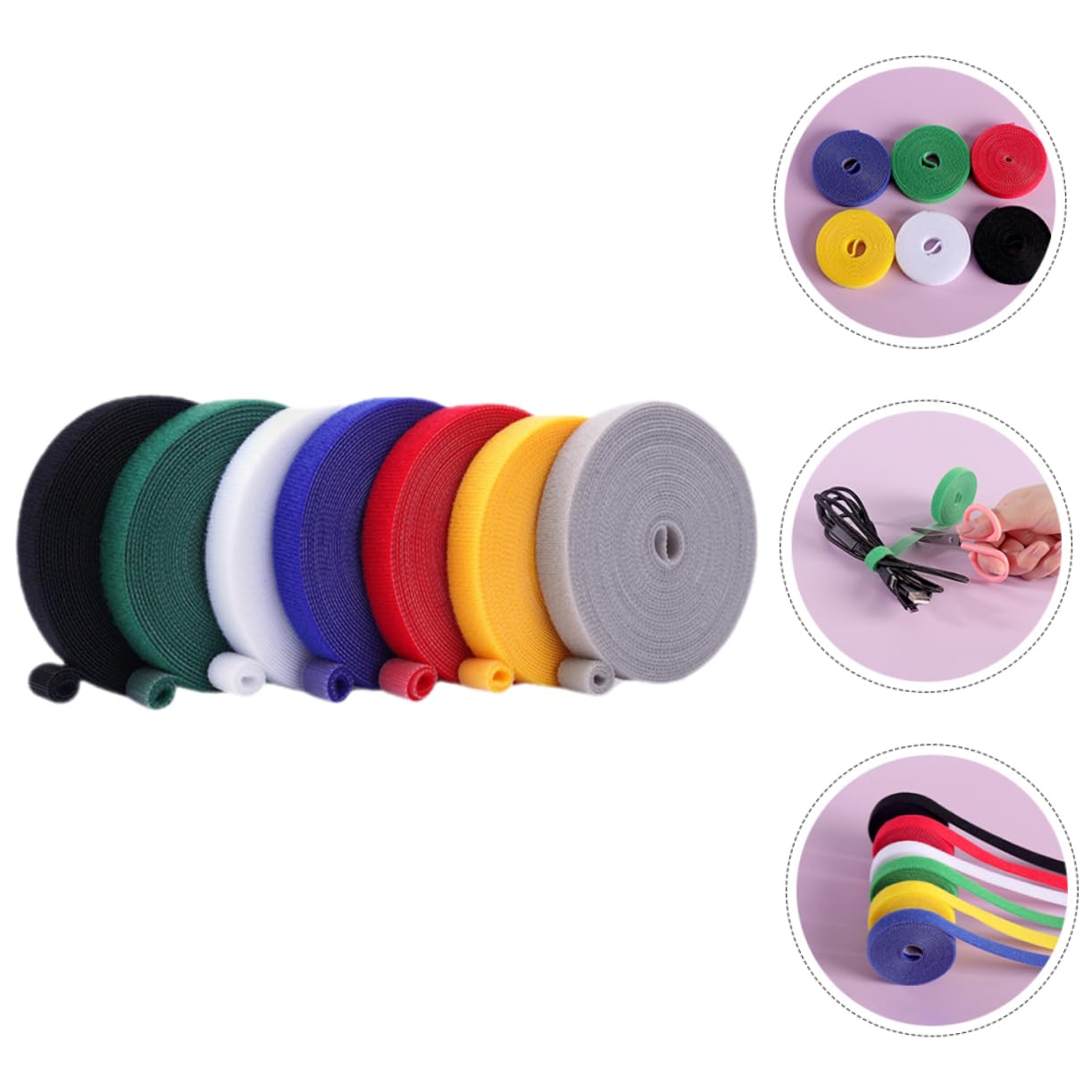UKCOCO 5 Set Legature per Piante Nylon Resistenti E Riutilizzabili per Giardinaggio Fissaggio Rami E Multi per Ufficio 7 Pezzi*5