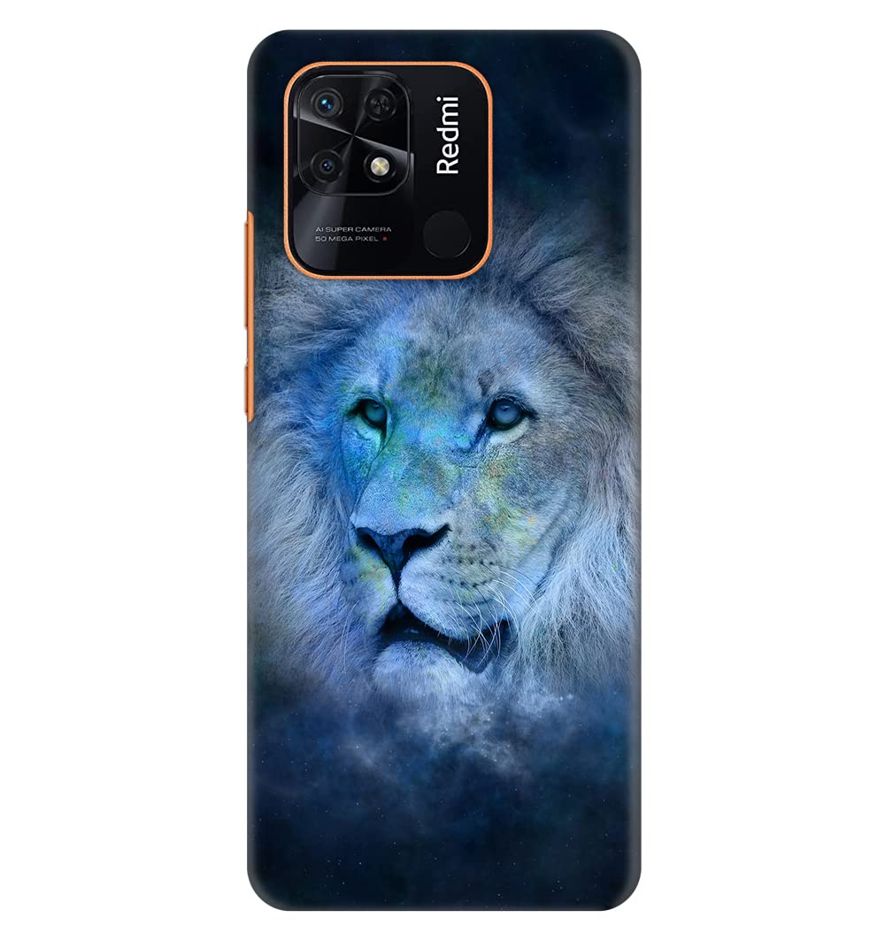 JugaaduStore Designer Printed Slim Fit Hard Case Back Cover for Xiaomi Redmi 10 Power/Redmi 10 | Zodiac Lion (Polycarbonate)