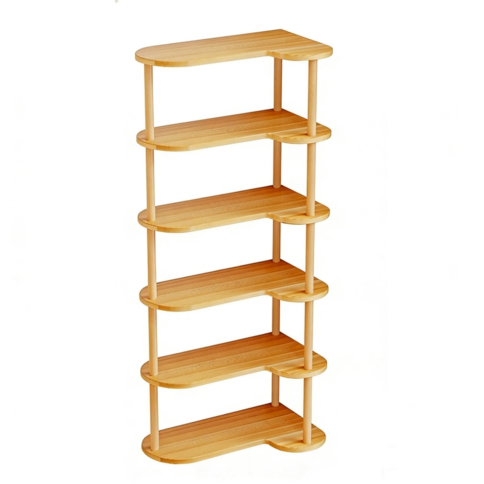 Étagère d'angle de bureau en bois pour libérer un espace de travail encombré