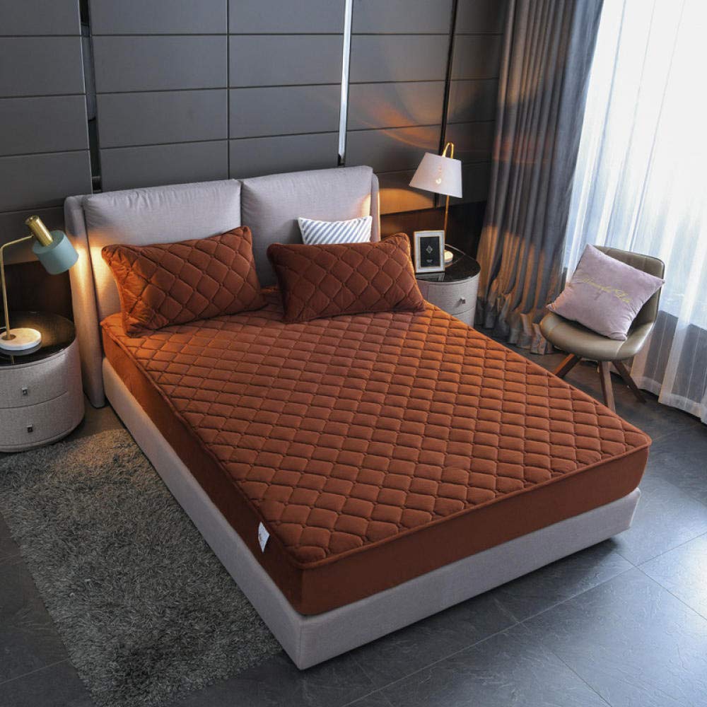 Sábanas bajeras de terciopelo de cristal grueso, colchas cálidas para colchones individuales y dobles, 180 x 200 cm + 35 cm de profundidad, gris suave, ropa de cama acogedora para hombres y mujeres (1