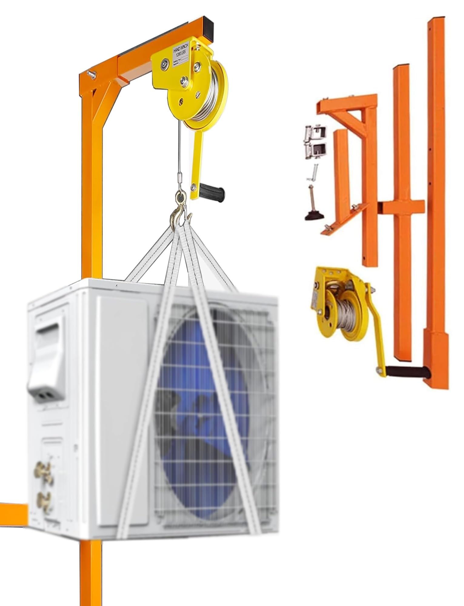 Strumento di sollevamento del condizionatore d'aria, gru resistente per installazione AC, capacità 150 kg per una configurazione sicura ed efficiente