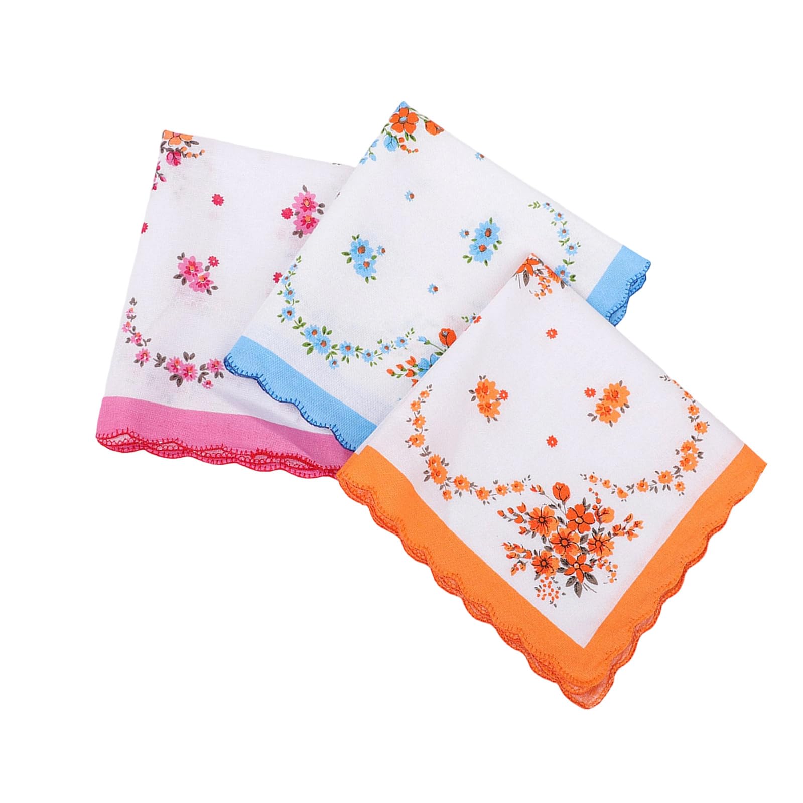 Fentency 12 Piece Set Premium Combed Cotton Handkerchiefs Delicate Lace Edging for Weddings Special Occasion