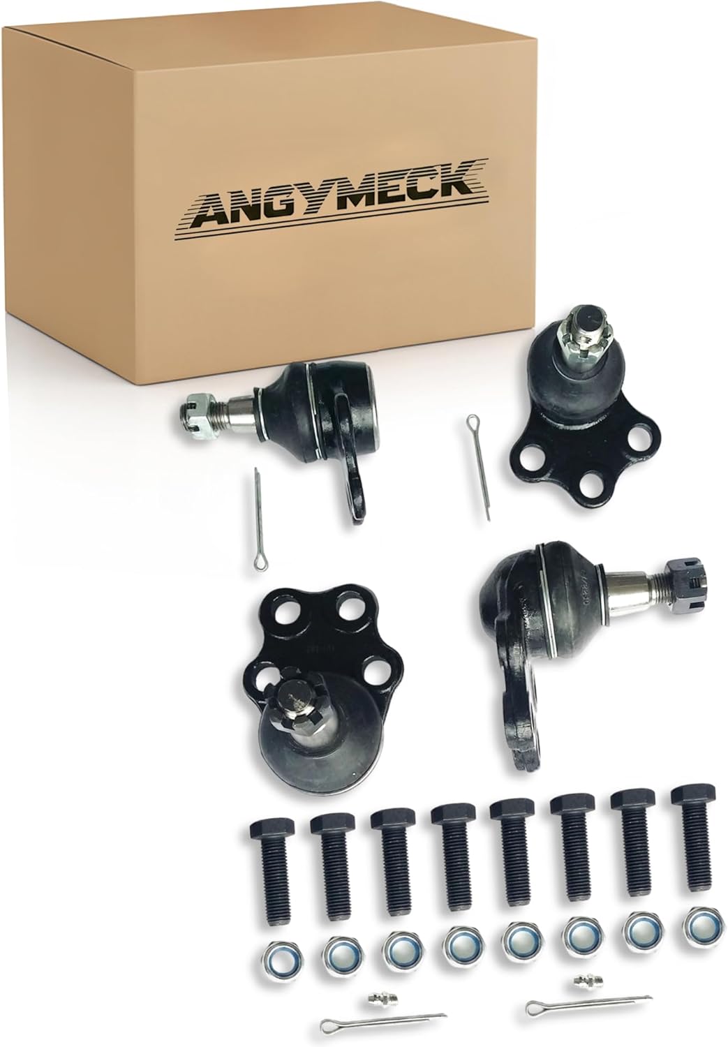 4pc Front Upper and Lower Ball Joint Kit Compatible with 2000-2001 Dodge Ram 1500 2WD Only, Fit Sport ST WS Laramie Standard/Extended/Crew Cab Pickup, Replacement for K7365 K7366