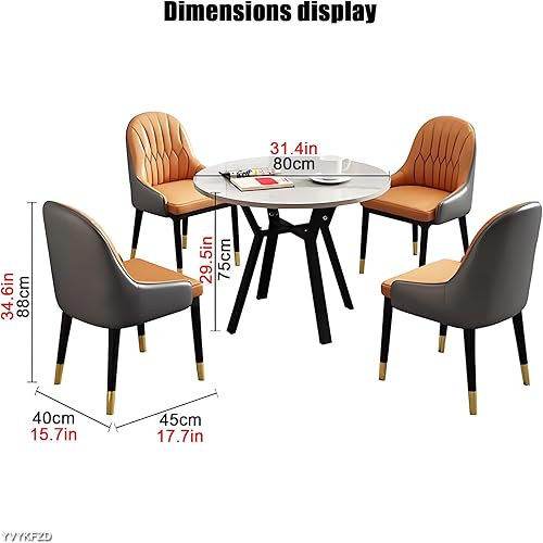Miniatura 2 de YVYKFZD Juego de mesa y silla para sala de recepción de oficina, mesa de café, mesa de comedor de cocina, mesa de conferencias redonda simple, mesa