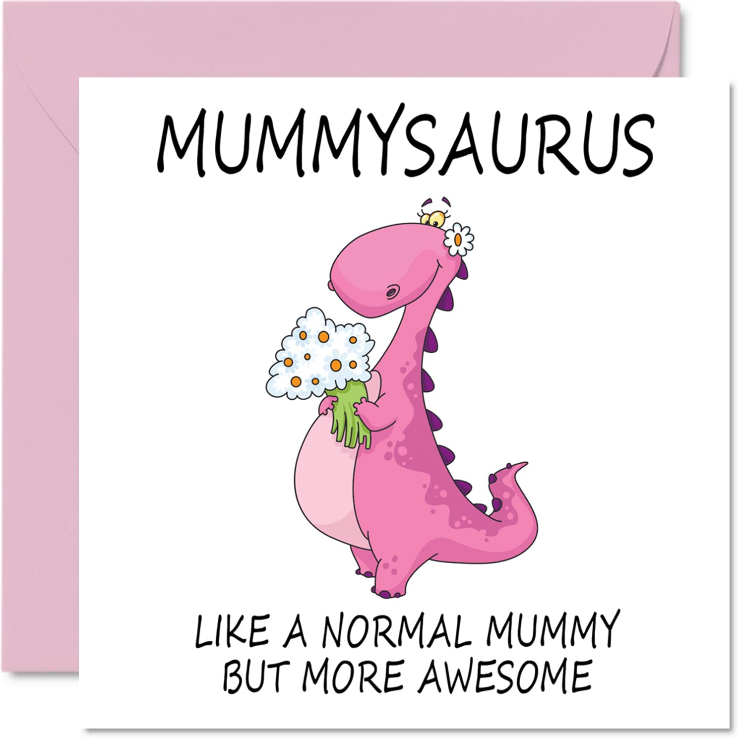 Birthday Cards for Mummy - Mummysaurus - Mummy Birthday Card from Daughter Son, Happy Mummy, Mum Dinosaur Card 145mm Mothers Day Greeting Cards for Mama Mammy Mom Mommy