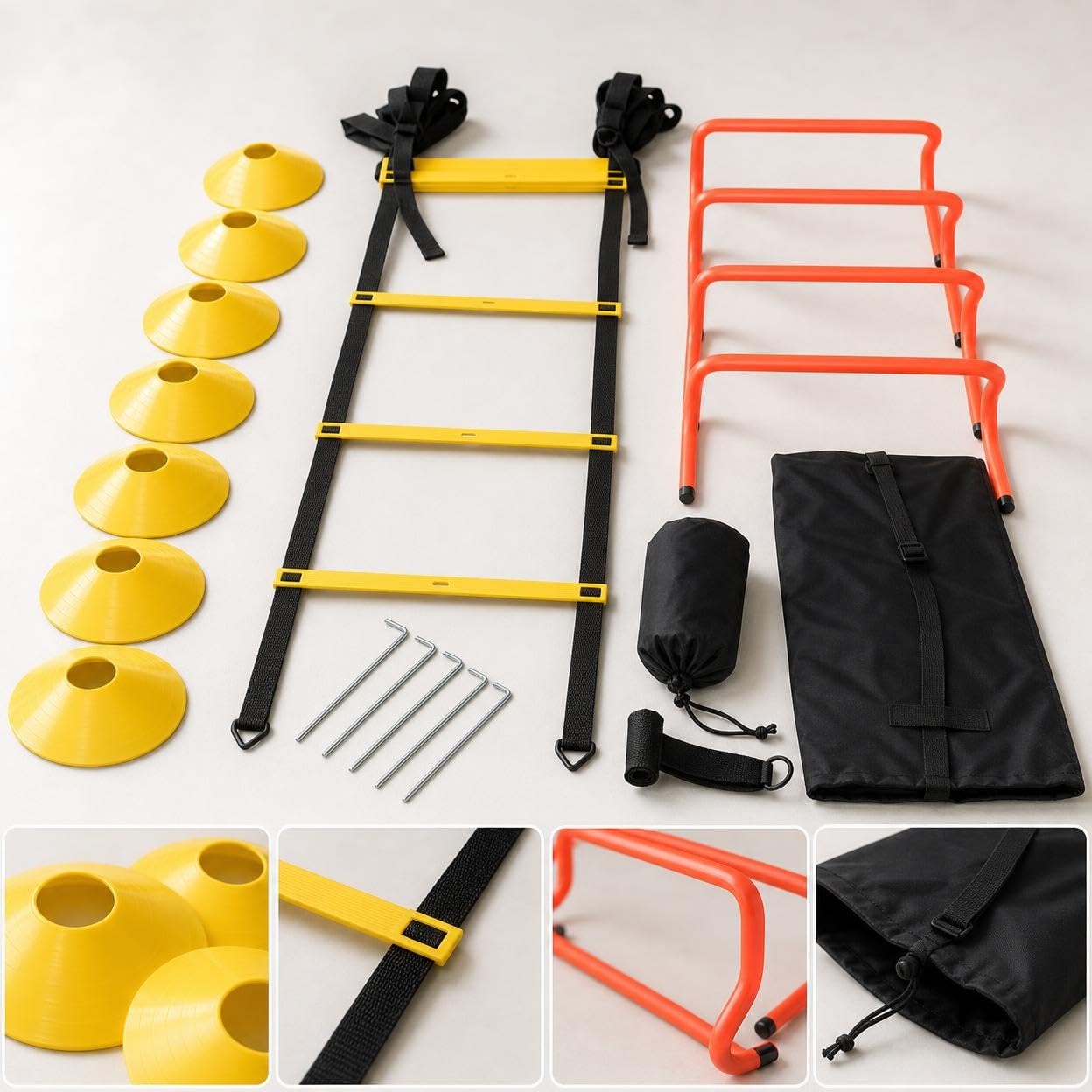 Kit Allenamento Agilità Calcio Velocità, Set A