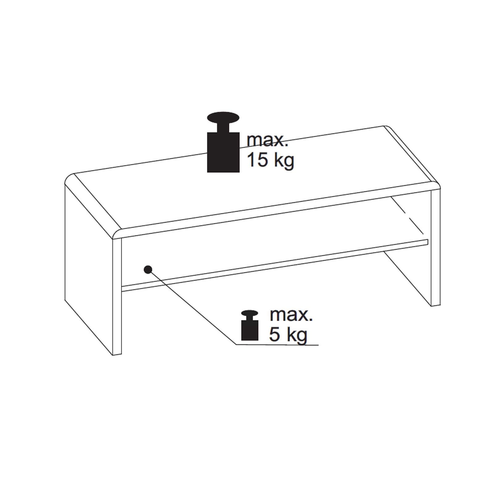 CARO-Möbel Salontafel Lenni Sonoma Eiken - Lage Kast Met Opbergruimte 100 X 40 X 40 Cm