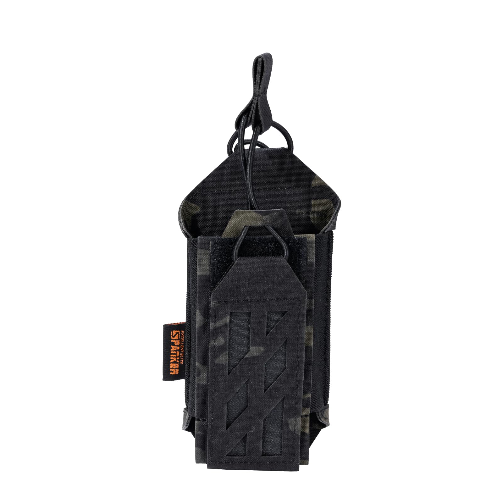 EXCELLENT ELITE SPANKER Tactical Molle Radio Pouch Nylon Adjustable Walkie Talkie with Elastic Cord Radio Holster for Police Security Rescue — view 10