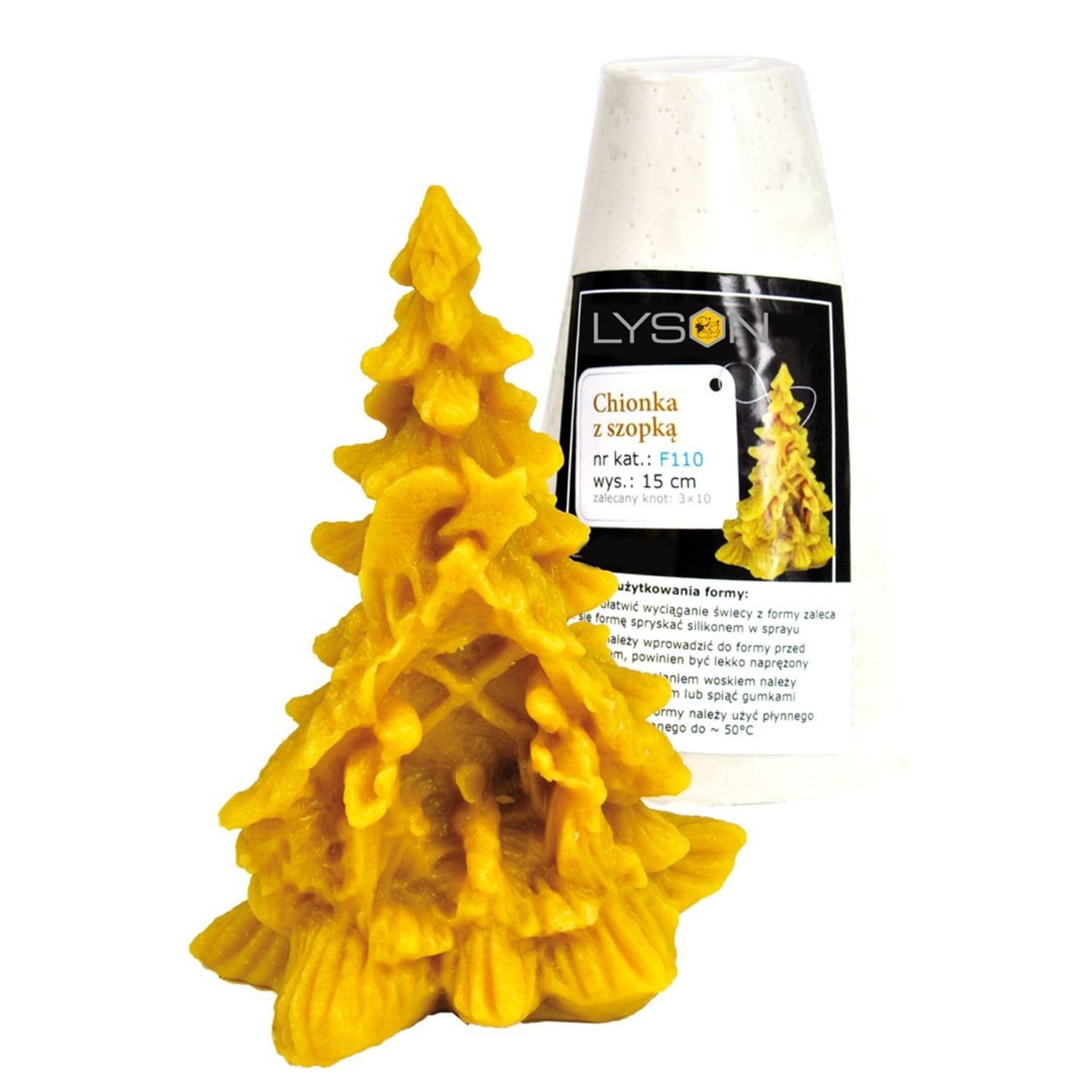 LYSON Moule à bougie en silicone - Arbre de Noël avec la crèche de Noël - Bougies d'aromathérapie - Moule à bougie en silicone 3D - Pour fabrication de bougies - Bougie en cire d'abeille - Idée cadeau