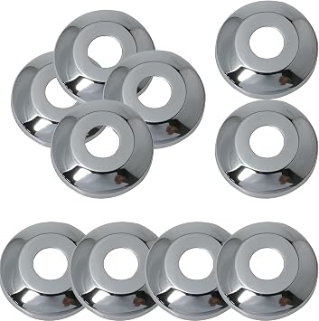 10 Pieces of 1/2 inch Chrome Plated Stainless Steel Escutcheon Flange Cover