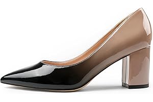 Pumps for Women Chunky Heels Comfortable Middle Block Heel Work Dress Pumps for Teachers