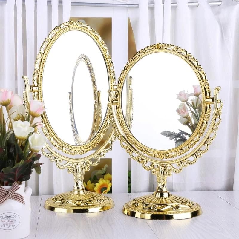 2 Sides Makeup Stand Table Cosmetic Plastic Dresser Mirrors Tools image 5