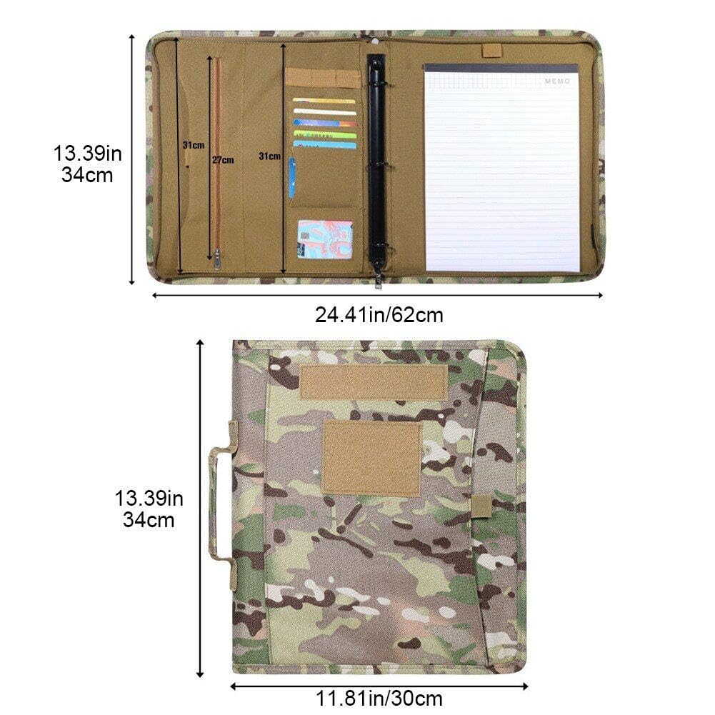 Pochette Étanche pour Bloc-Notes A4, Classeur Tactique Militaire avec Organisateur