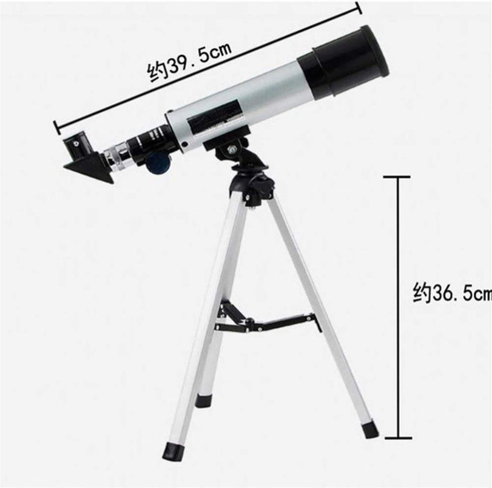 Télescope astronomique Ultra HD 50 mm pour débutants Adultes et télescope réfracteur 360 mm de Longueur focale Adaptateur Compact pour Smartphone et Observation Portable de la Lune, télescope Doub