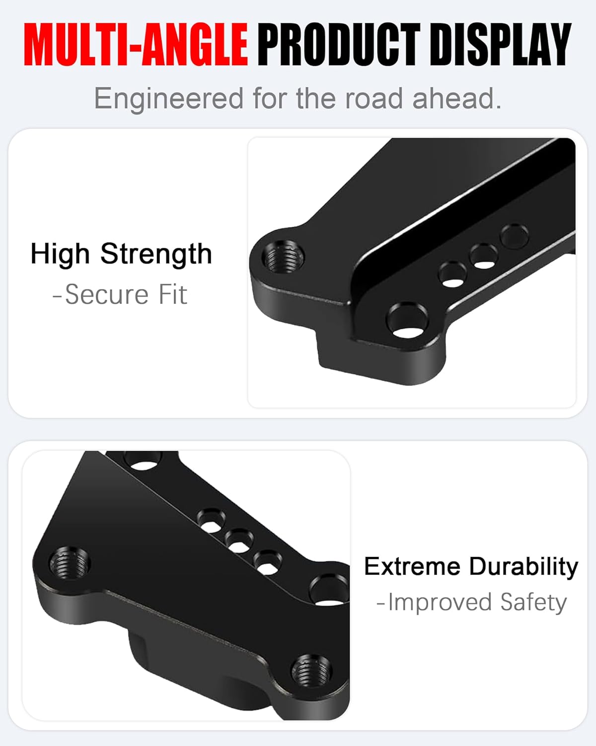 Brake Caliper Extension Brackets 13" Rotors for Harley Bagger, Touring, Street Glide, Road King, Electra Glide, Road Glide, 2008-2024 (Left & Right)