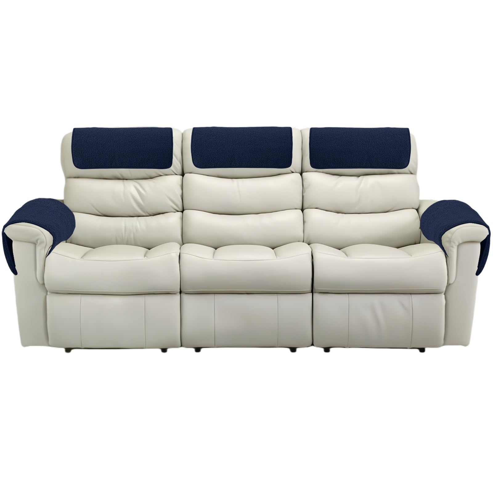 GYHH Sofa Armchair Covers for Arms, Nonslip Sofa Headrest Cover Sherpa Arm Covers with Pockets for Recliner Chair Armchair Slipcovers Furniture Protector โ image 1
