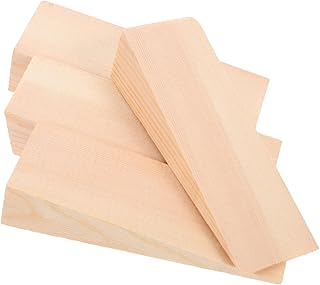 Anneome 4本 ダボ ドア アラーム ストッパー 三角 楔 ドア 楔 三角 ブロック 木 楔 ドア ストップ ブロック 小 楔 木 椅子 楔 壁 保護 ドア バンパー 木製 ベージュ