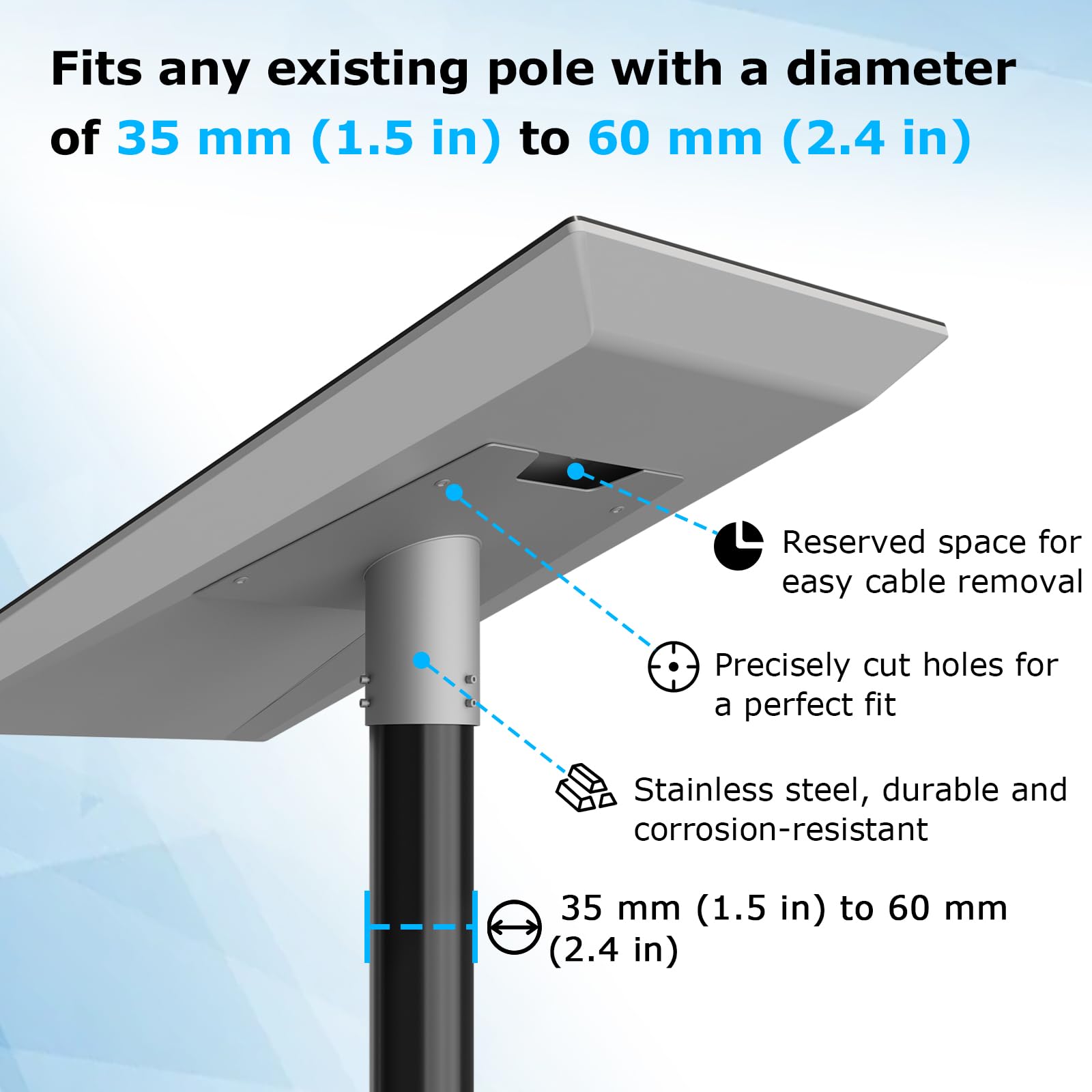 Starlink Performance Gen 3 Adaptateur de tuyau, Starlink Performance Pole Mount