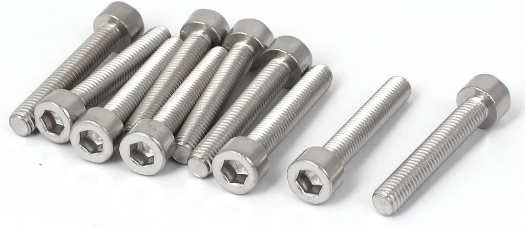 uxcell® M5x30mm 316 Stainless Steel Metric Hex Socket Head Cap Bolts Fasteners 10 Pcs