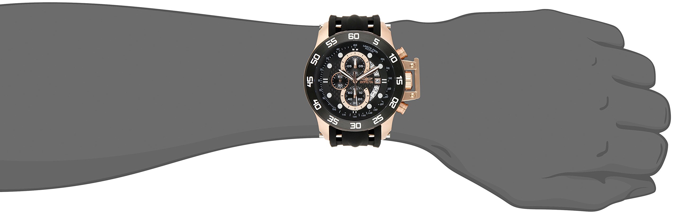 INVICTA I-Force 19254 Reloj para Hombre - Impermeable - Analógico - Movimiento Cuarzo - Acero Inoxidable con Esfera Negro - 51mm