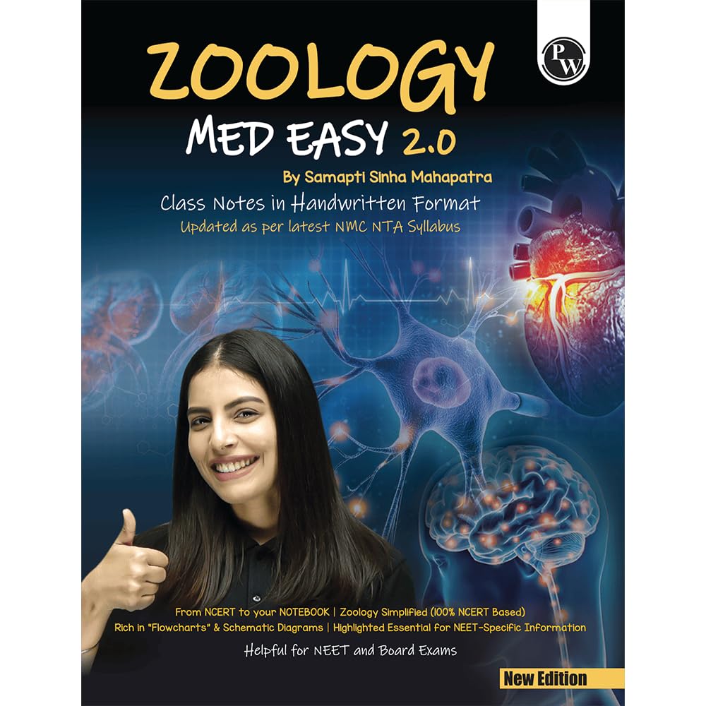 PW Zoology Med Easy 2.0 For NEET and Board Exams 2025-26 | Flowcharts, Schematic Diagrams l Samapti Sinha Mahapatra Handwritten Notes [Paperback] Samapti Sinha Mahapatra