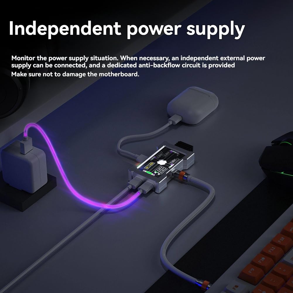 HMHUB Multifunctional USB Hub Type-C Splitter 8000Hz Desktop Expansion Dock Support SRGB for WootingV2 Silver