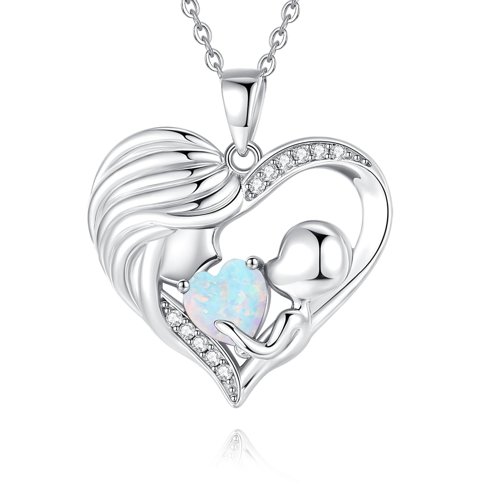 FANCIME Mom Birthstone Necklace