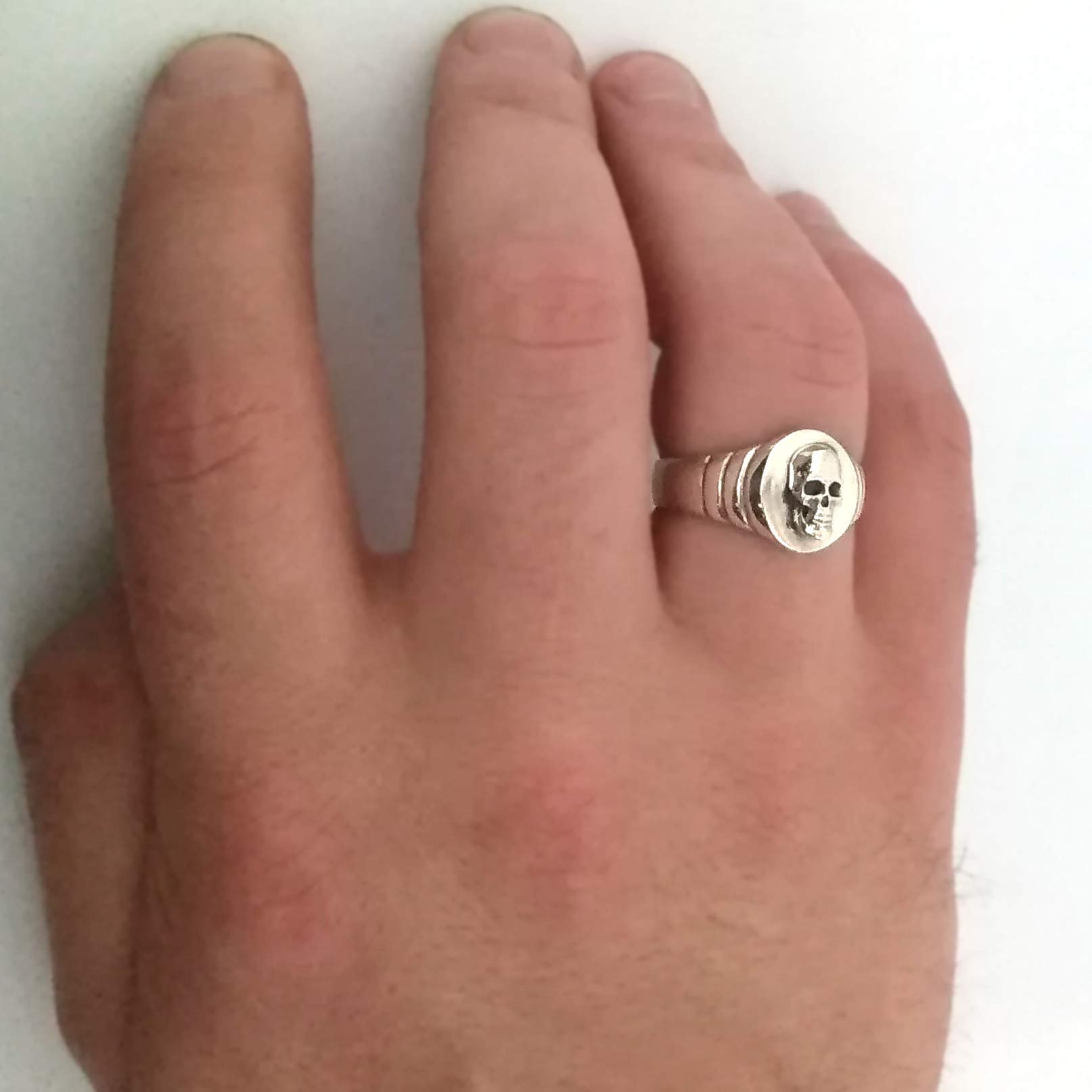 ANELLO da UOMO in ARGENTO 925 con TESCHIO