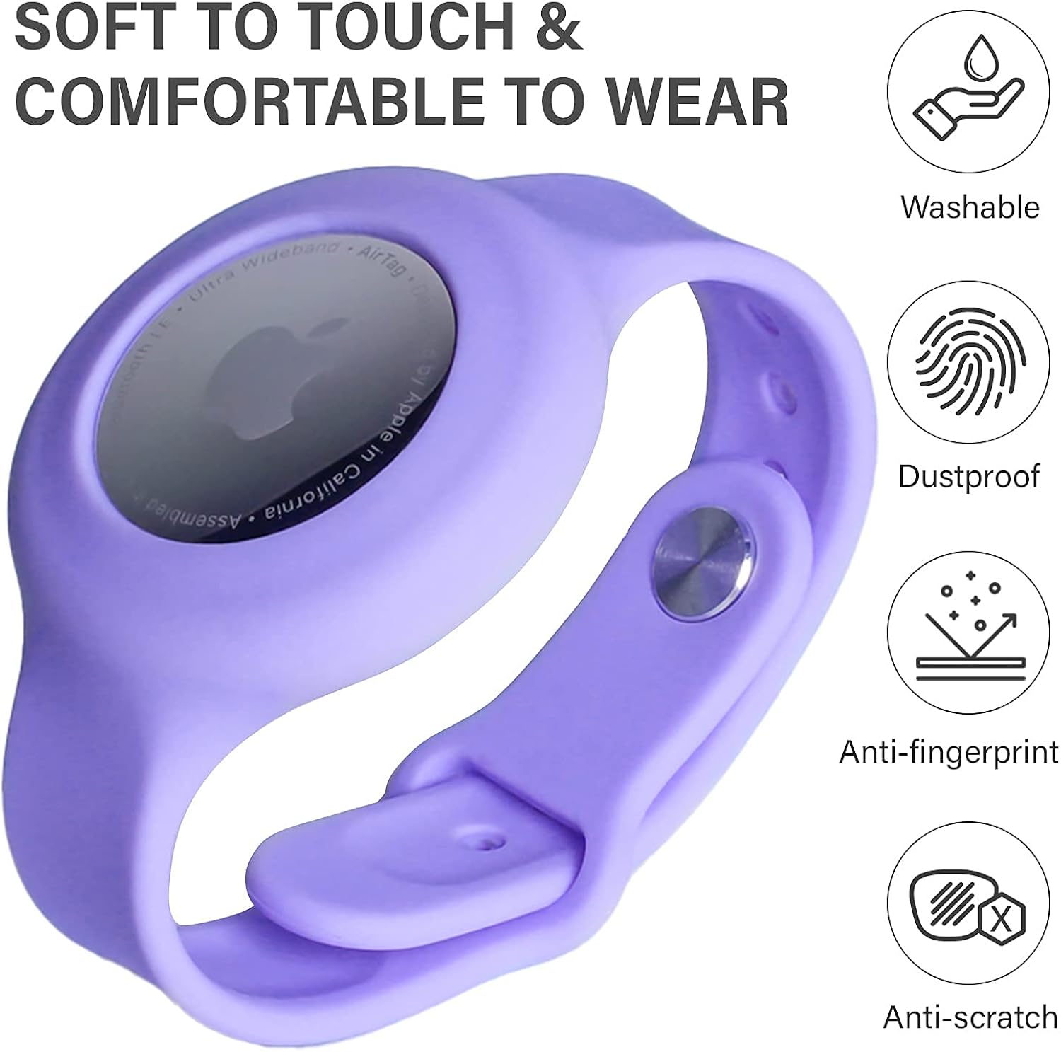 bud cases airtag wristband designed for children compatible with apple airtag ages 1 12 anti loss locator lightweight watch band for kids t