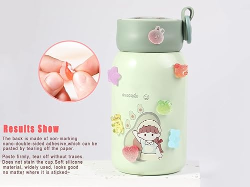 Miniatura 2 de DIYOMR Calcomanías de resina transparente 3D para tazas de vientre grandes, eliminación sin dejar rastro, 100 formas mixtas de resina,