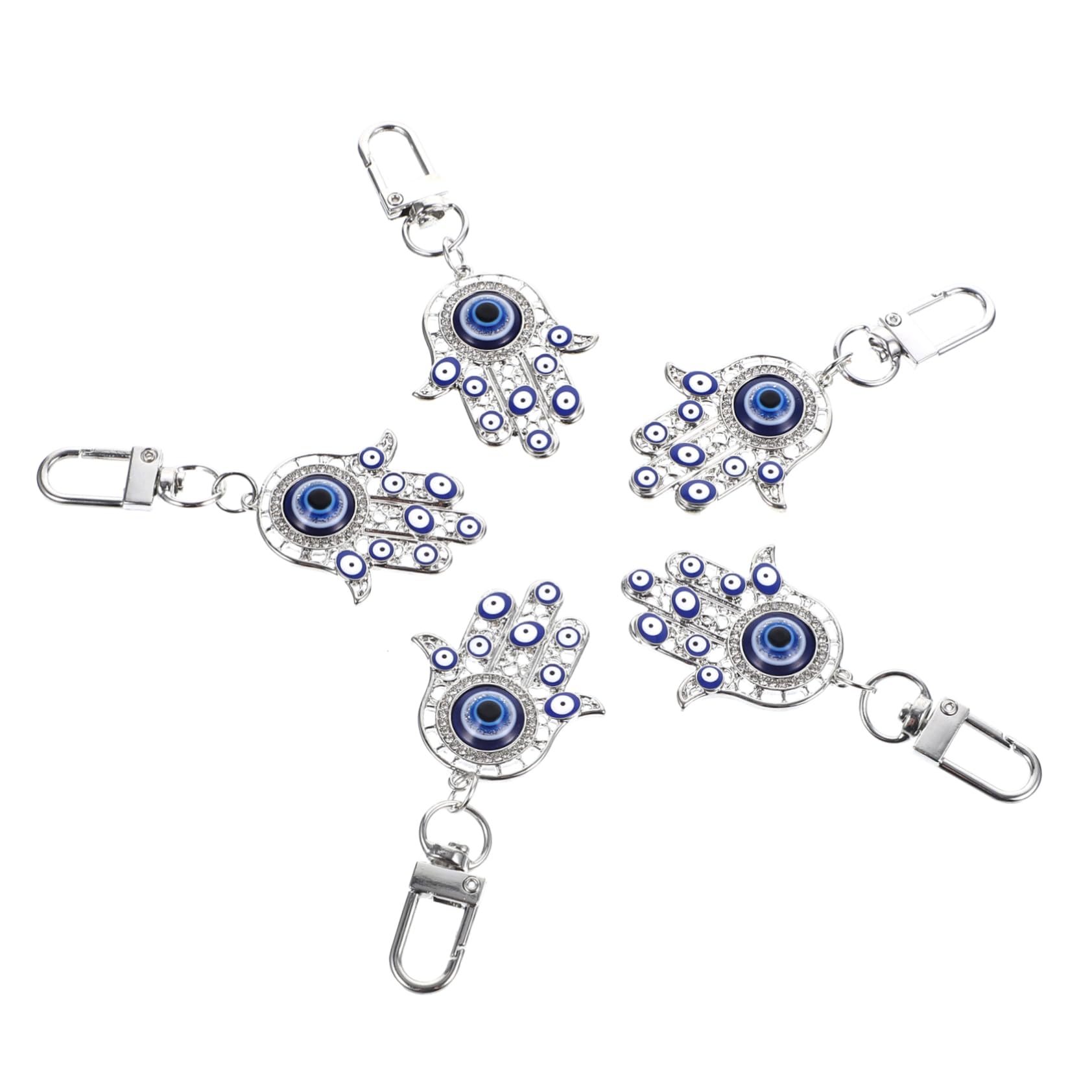 Vaguelly 20piezas Llavero De Mano De Fátima Ojo Maligno Colgante Decorativo Para Bolsos Amuleto De Protección Diseño Compacto y Ligero Para y Uso Diario