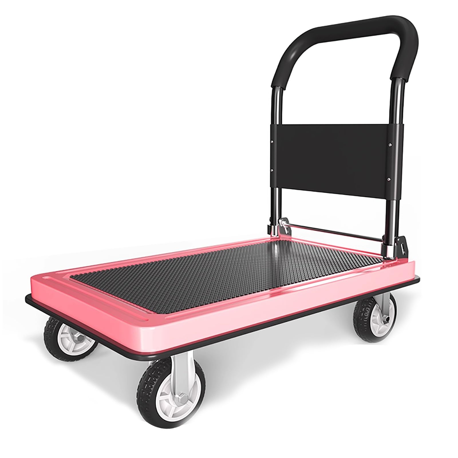 Chariot pliant robuste en acier 50x77x80cm avec roues pivotantes 360