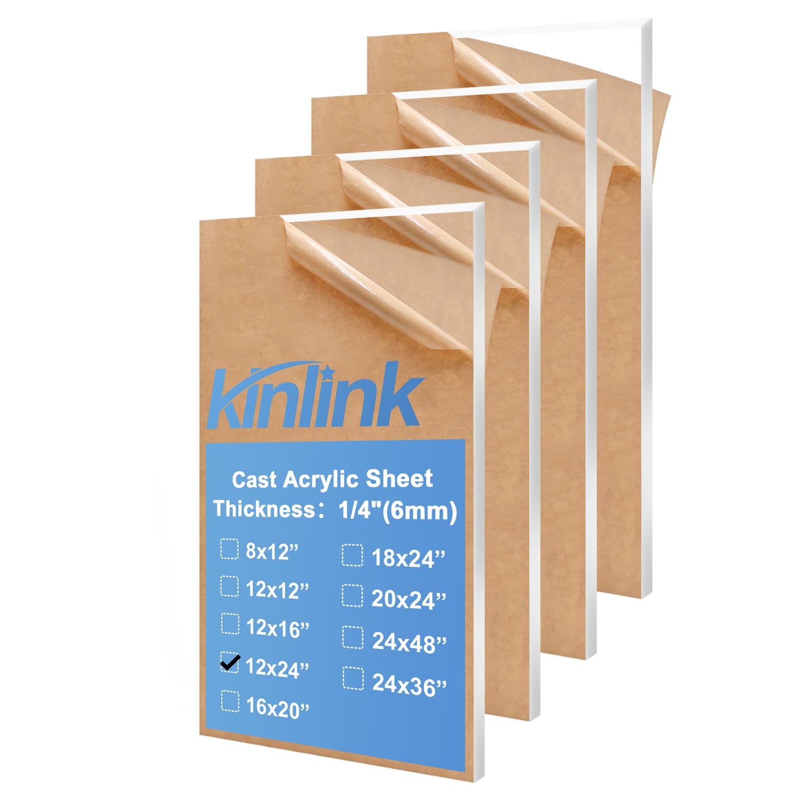 Clear Acrylic Sheets - 2 Pack 12x12 -21