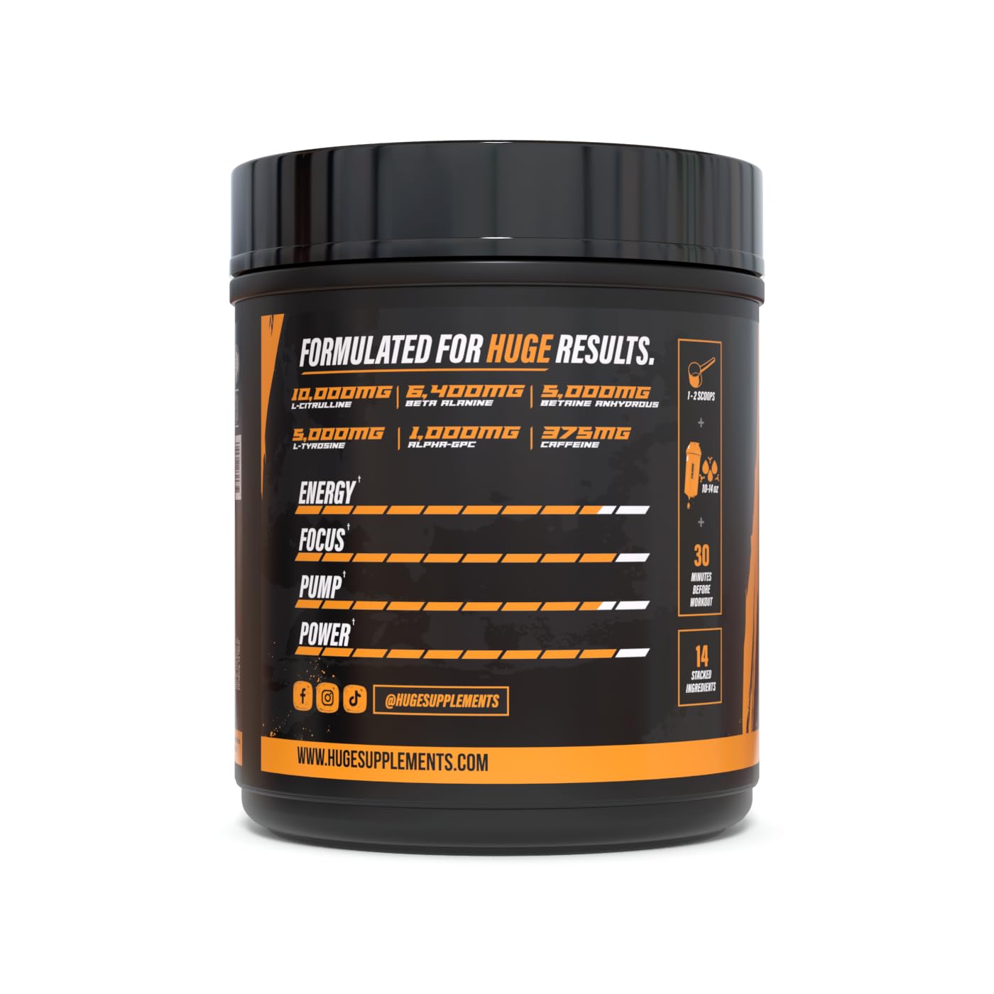 Wrecked Pre Workout Powder, Advanced Formula, Boosts Energy, Focus, Pumps & Performance, 10g L-Citrulline, 6.4g Beta Alanine, 5g Tyrosine, 1g Alpha GPC, 300mg Caffeine Anhydrous & More — Amazon image 8