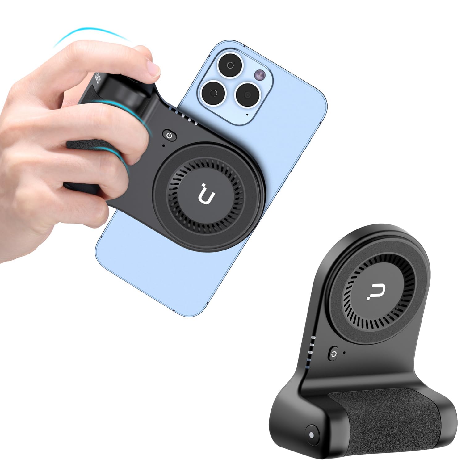 Ulanzi MA45 - Soporte para smartphone Magasfe, agarre para smartphone, recargable, 5000 mAh, soporte de mesa, soporte para smartphone, magnético superfuerte, rotación de 180 grados, tornillo de 1/4