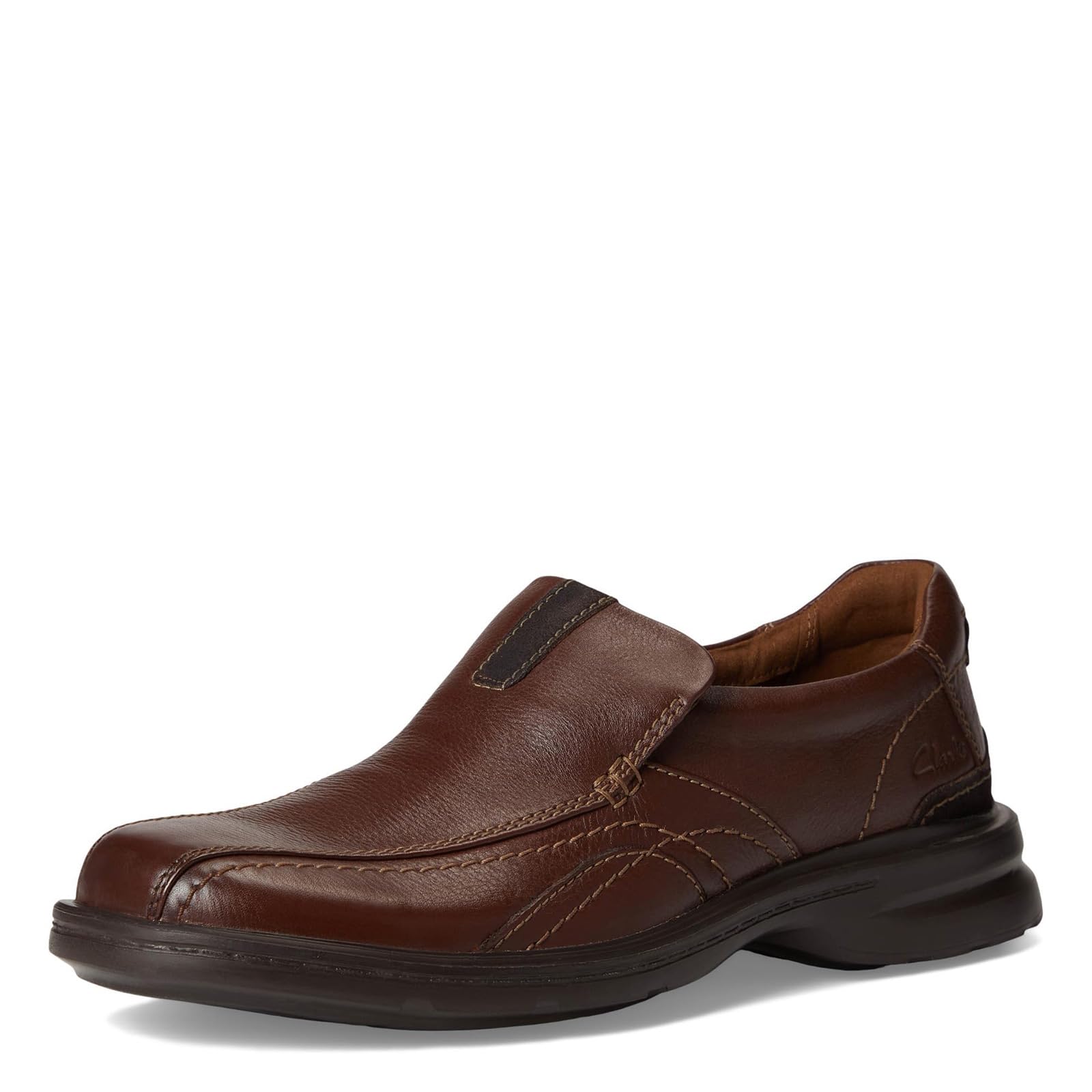 Clarks Men's Gessler Step Loafer, Tan Leather, 10.5