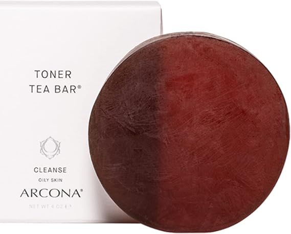 ARCONA Toner Tea Bar - Black and Green Tea, Coconut, Aloe Extra and Natural Enzymes for Combination, Oily & Blemish Prone Skin - Soap Free. Made in the USA. 4 oz.