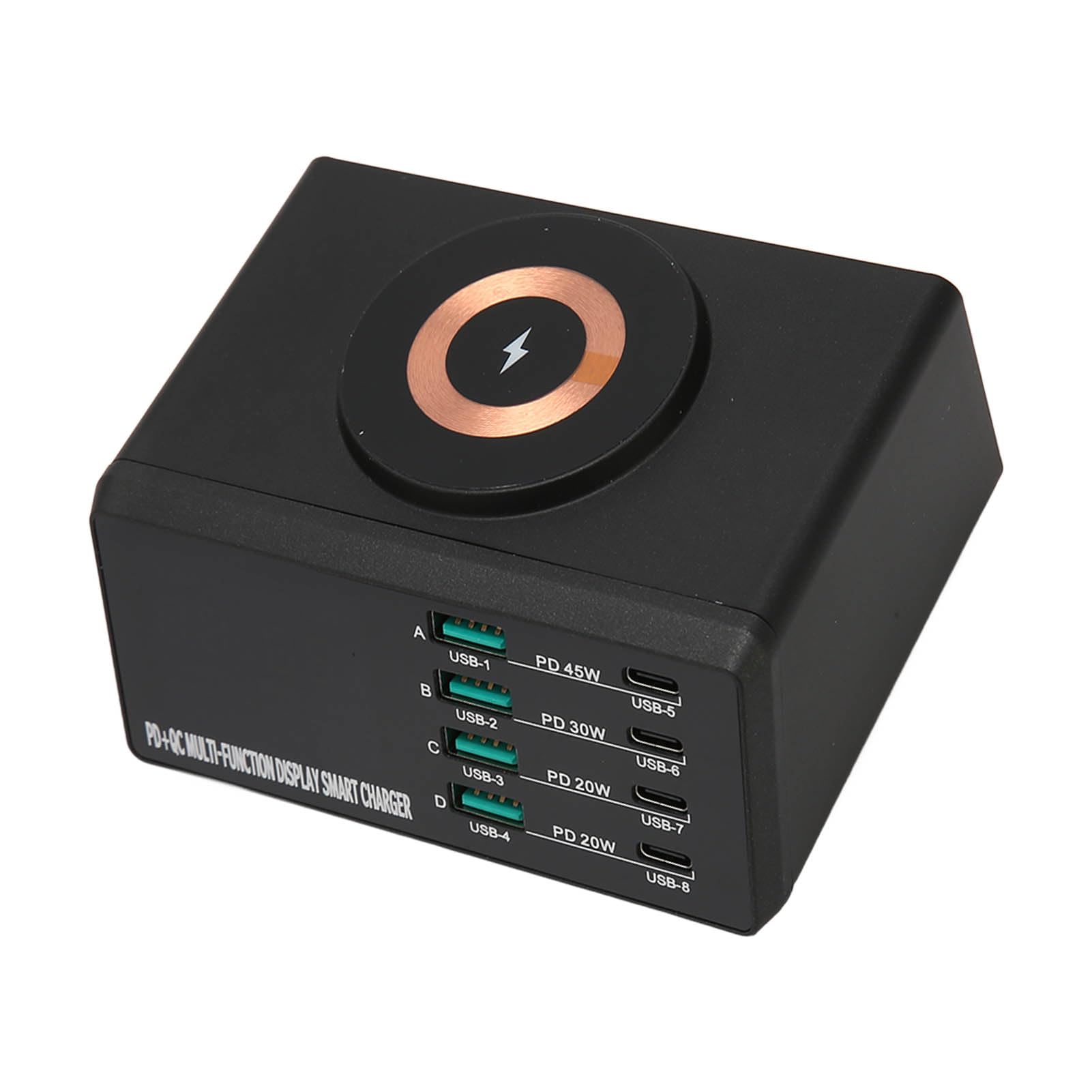 Station de Charge USB, Chargeur Multiport USB 110 W QC 3.0 et Charge Rapide PD avec écran LCD pour la Maison (Prise UE)
