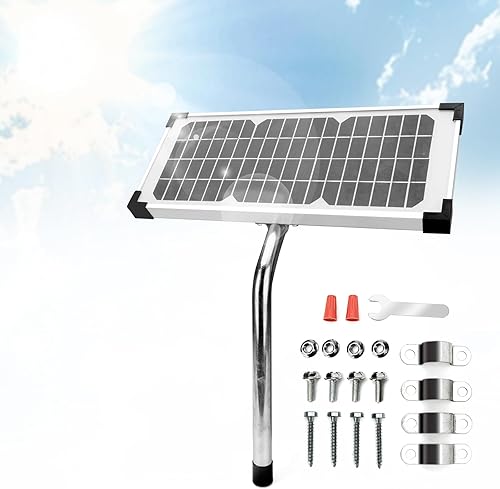 Kit de panel solar de 10 vatios compatible con abridores automáticos Mighty Mule de reemplazo # FM123