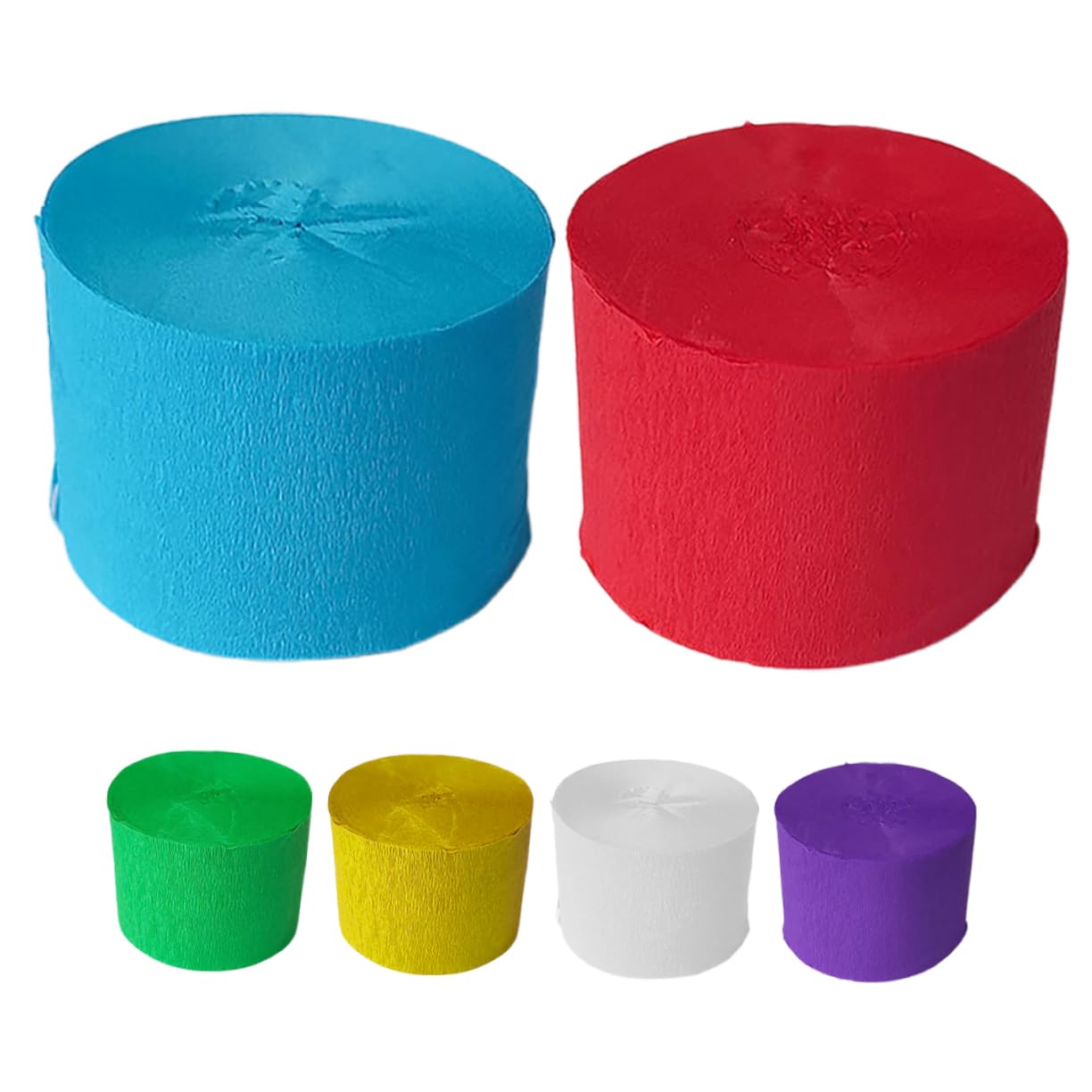 VILLCASE Variety Pack Crepe Paper Rolls 6 Rolls Party Supplies Decorative Streamers Birthday Decor