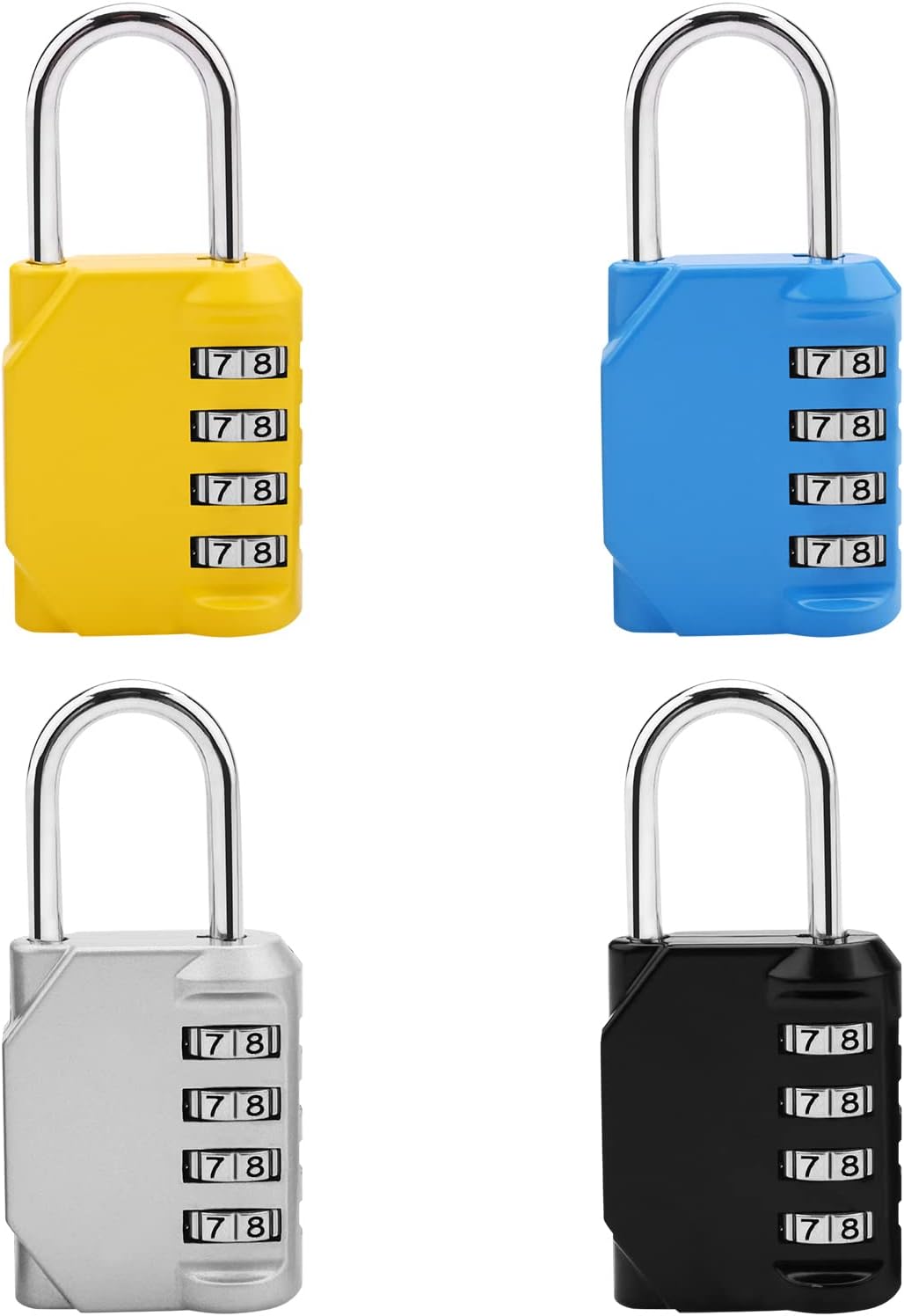 Cadenas Robuste à Combinaison à 4 Chiffres, Pour Casier De Salle De Sport, Pour Extérieur